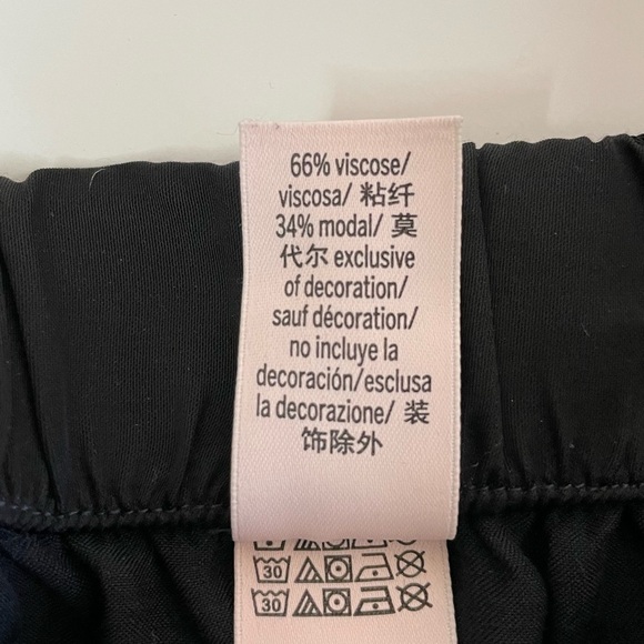 Victoria Secret Black Silky Pants with White Stripe - Picture 9 of 9